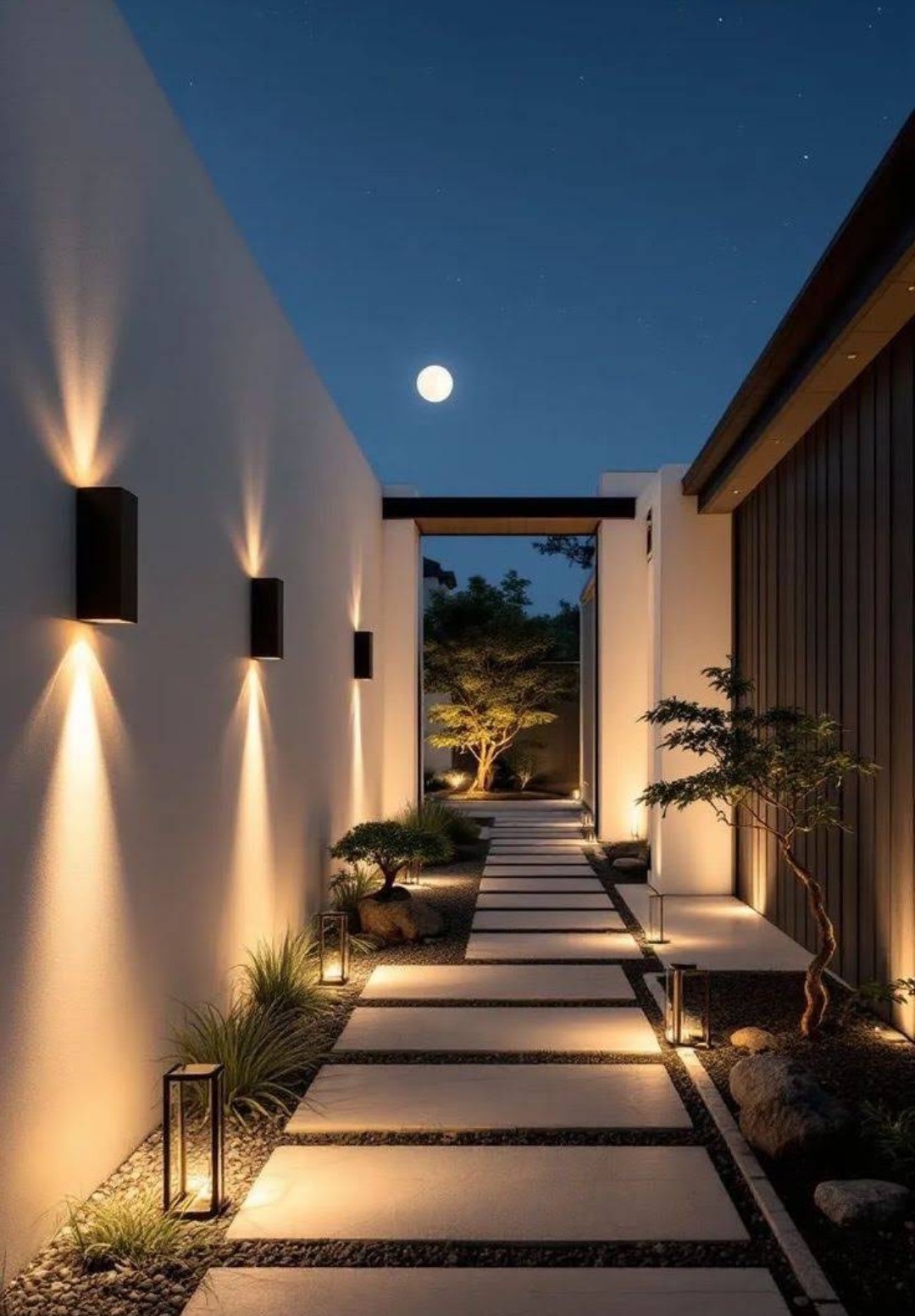 Illuminated modern walkway completed by Nozga Infraworx